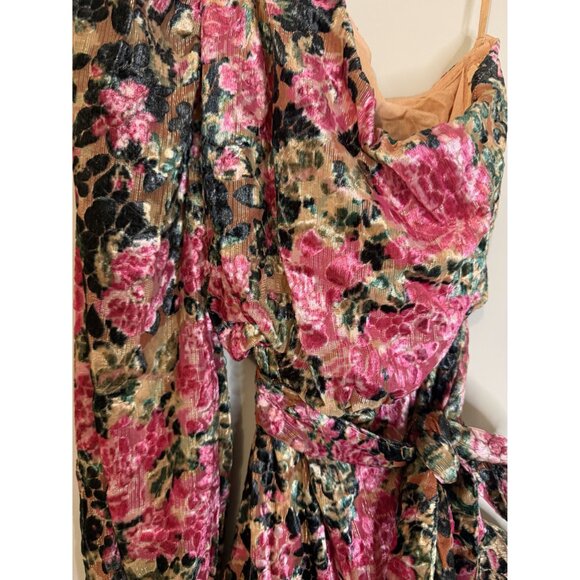 Hemant and Nandita Kilim Mini Dress Pink Size Large One Shoulder NEW $354 [jb] - Picture 8 of 12